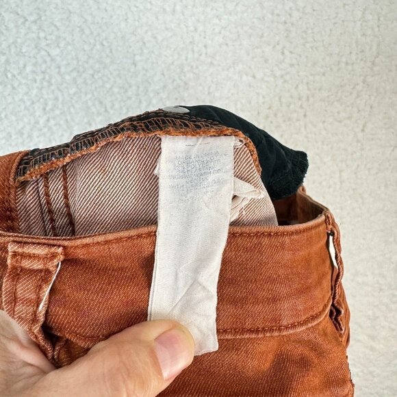 Prana Orange Low Rise Skinny Jeans Womens Denim Zip Fly Pockets Size 25 - Picture 12 of 12